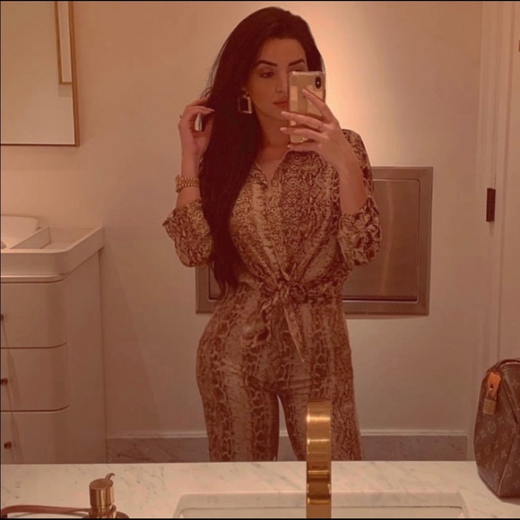 Brown Snake Print Oversized Shirt - Picture 1 of 5